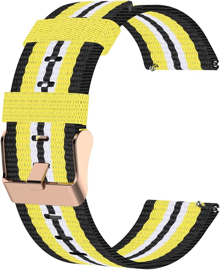 Turnwin Correa de reloj de liberación rápida de lona de 0.866 pulgadas compatible con Fossil Men’s de 1.732 pulgadas Gen 6Gen 5 Julianna, Q