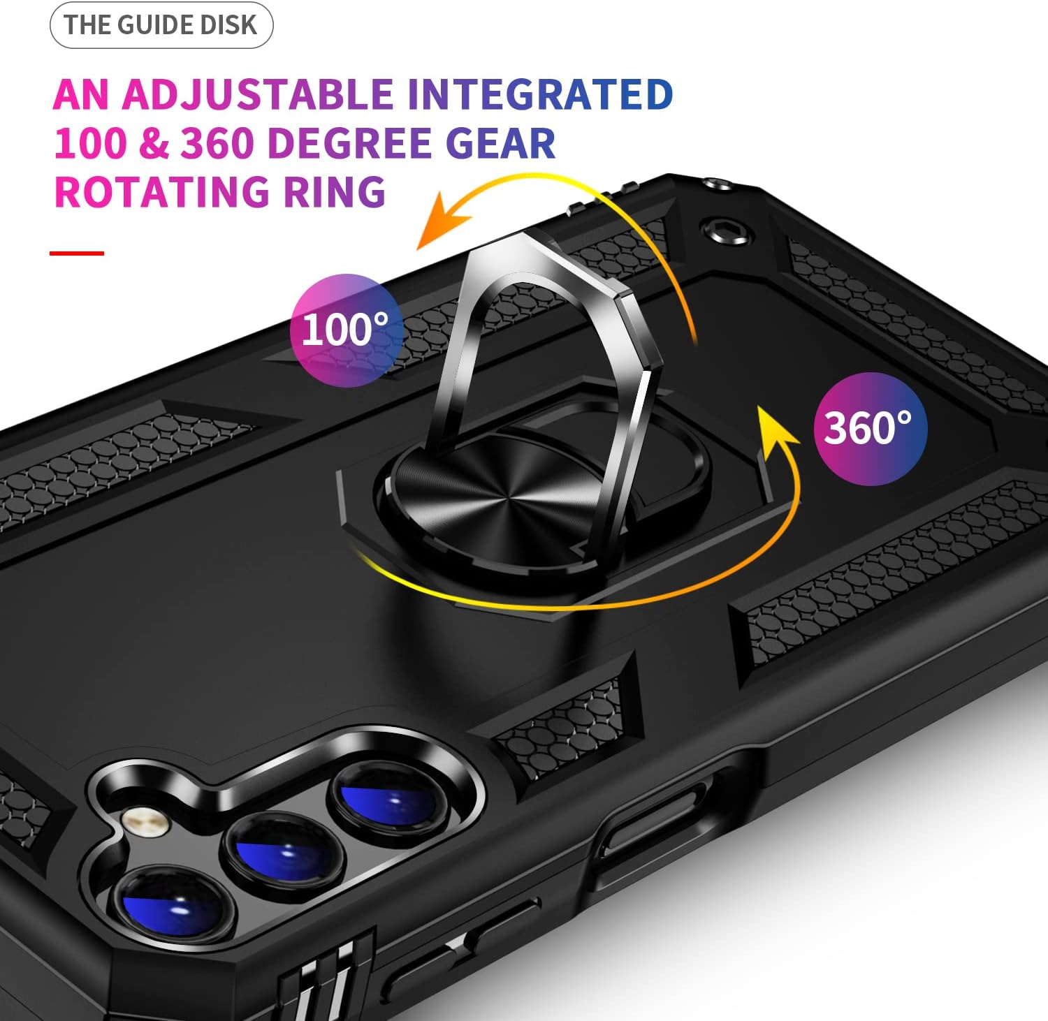 Anvzle Funda para Samsung Galaxy A14 5G  A14 4G con protector de pantalla, funda para Galaxy A14 de doble capa protectora resistente para teléfono