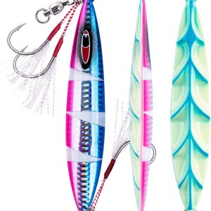 Goture Jig Lento Plano Otoño Luminoso Plomo Vertical Jig Señuelo Artificial de Agua Salada Señuelo de Pesca con Dos Asistencias Mustad Gancho para Goture Jig Lento Plano Otoño Luminoso Plomo Vertical Jig Señuelo Artificial de Agua Salada Señuelo de Pesca con Dos Asistencias Mustad Gancho para