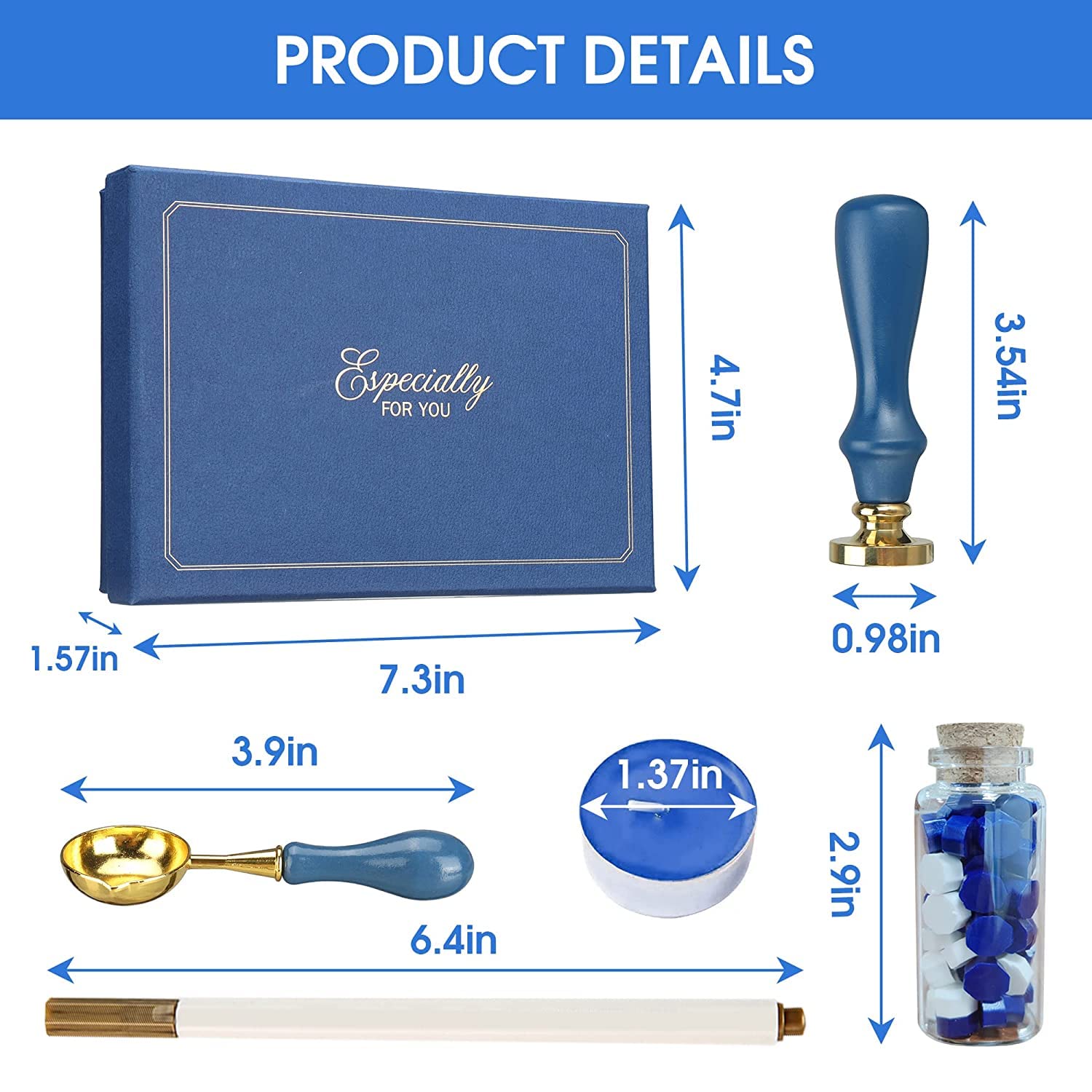 SWANGSA Kit de sello de cera con letra inicial del alfabeto H, sello de sellado de letras botánicas elegantes vintage con cuentas de cera de