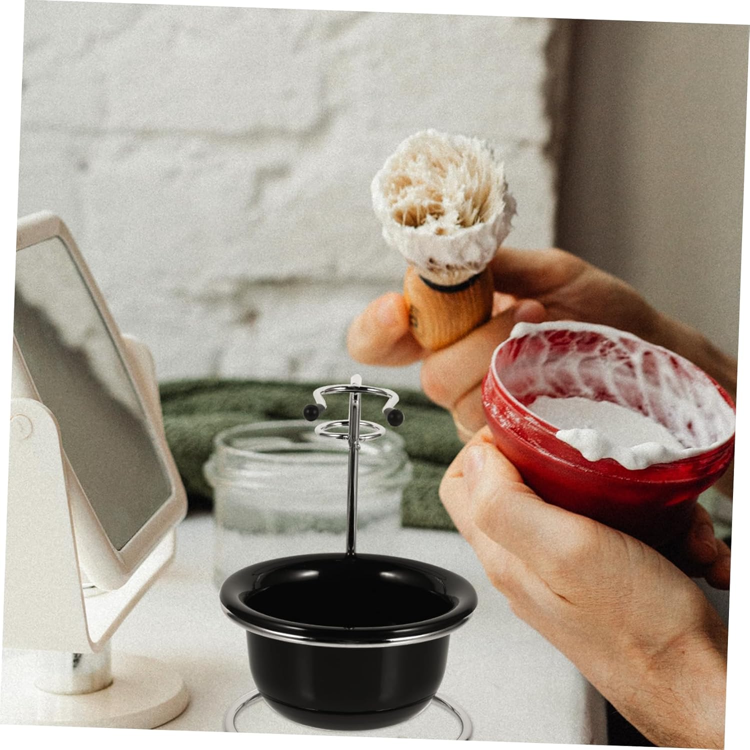 FOMIYES kit de cosmetología maquinillas de afeitar hombre afeitadora taza de jabón de afeitar soporte de afeitado soporte de afeitado soporte de