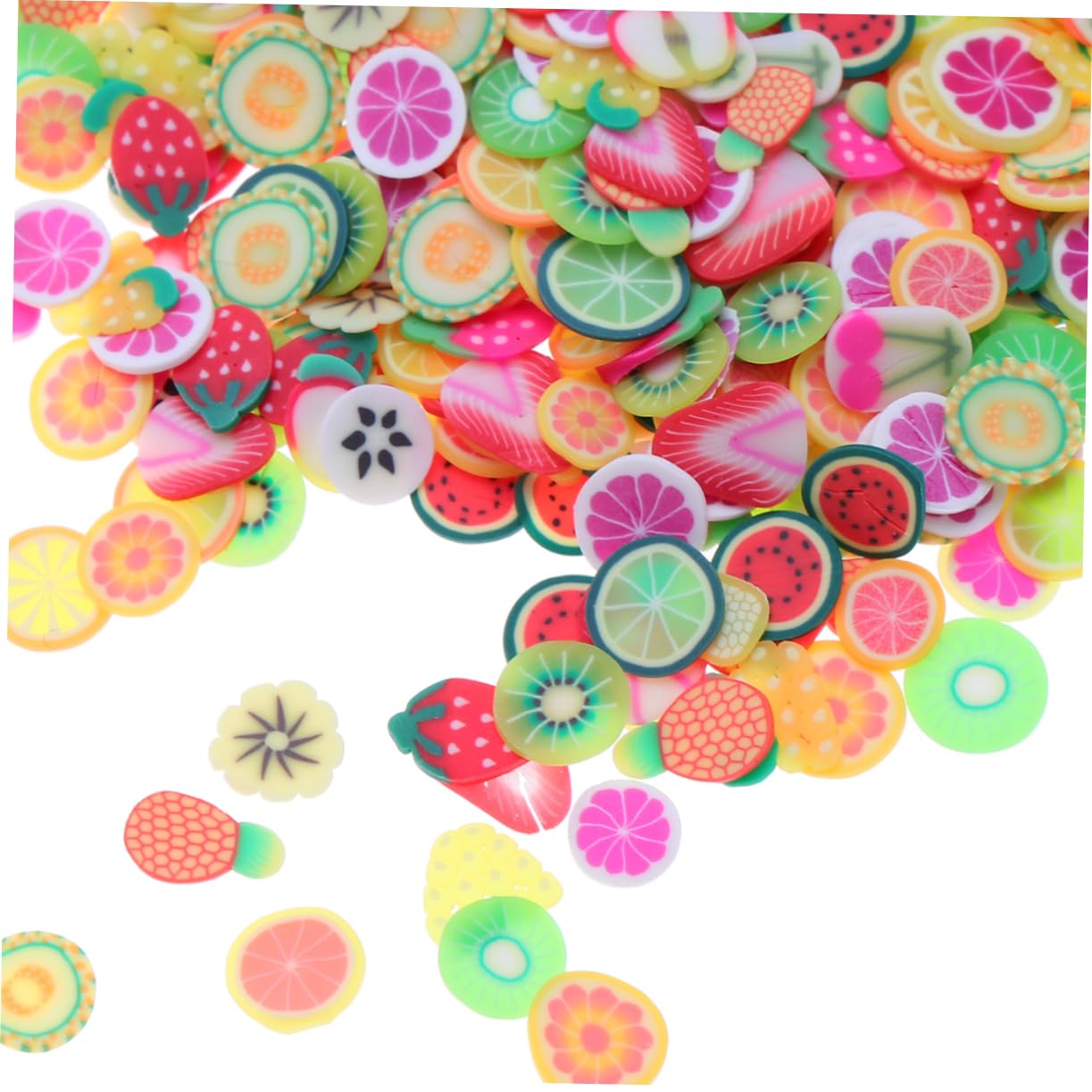 EXCEART 9 paquetes de materiales para uñas, decoración de arte de uñas, decoración de frutas, rebanadas de frutas para rodajas de uñas, relleno de