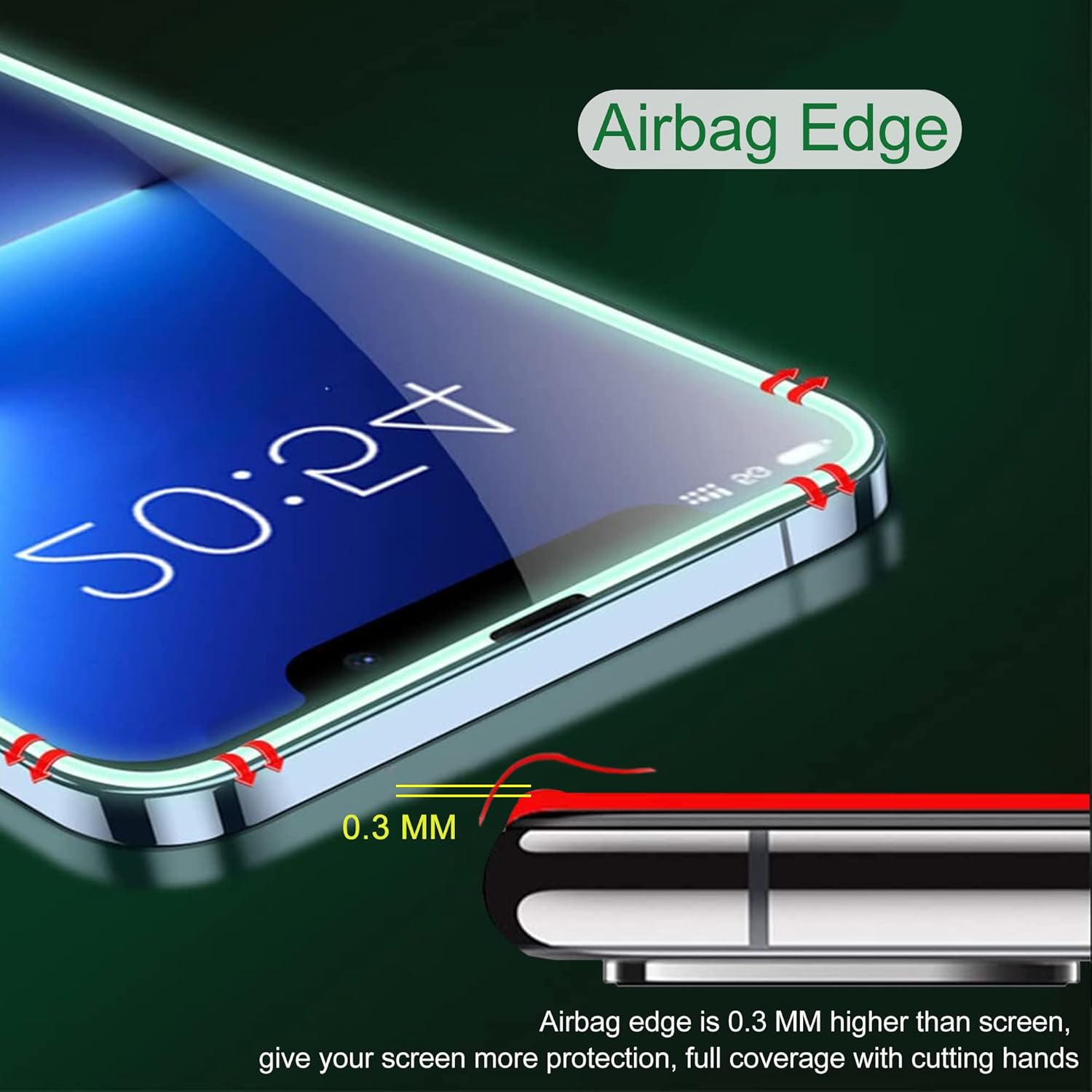 Paquete de 3 compatibles con iPhone 1413 y compatibles con iPhone 13 Pro, protector de pantalla de privacidad, bolsa de aire, antiluz azul, película