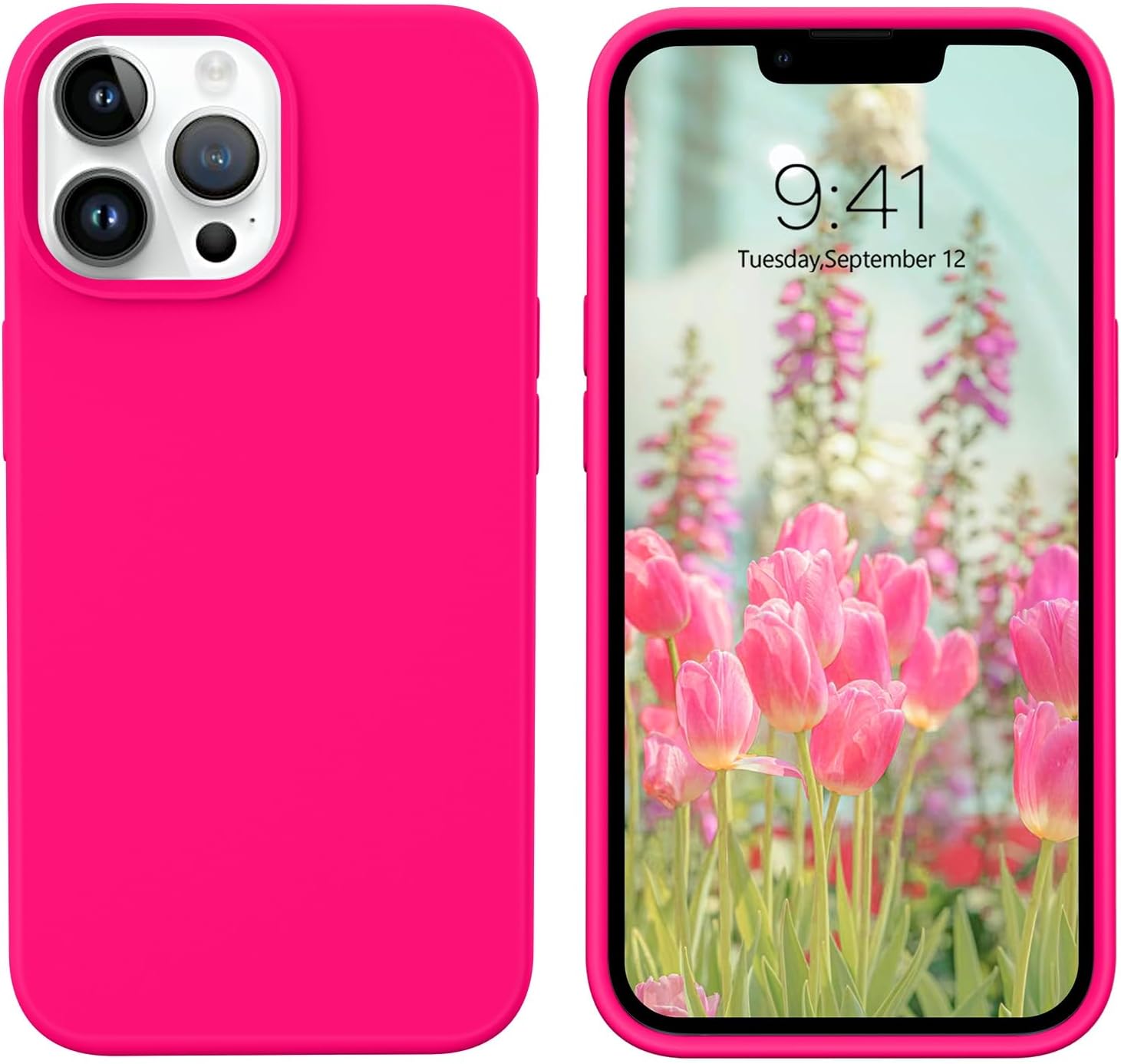 GaoBao Funda para iPhone 13 Pro Max, funda de silicona suave de goma, forro de microfibra, parte trasera dura, a prueba de golpes, funda protectora