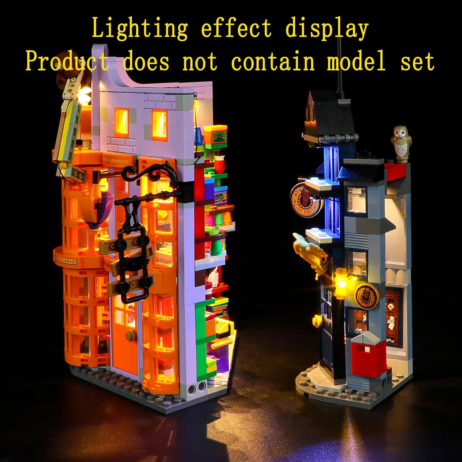 Kit de luces LED compatible con Lego Diagon Alley Weasleys’ Wizard Wheezes – Juego de iluminación para el juego de modelos 76422 (juego de modelos