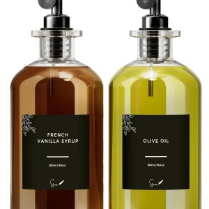 Botella dispensadora de aceite de oliva para cocina, boquilla gratis, 40 etiquetas y embudo, juego dispensador de aceite y vinagre, botella de Botella dispensadora de aceite de oliva para cocina, boquilla gratis, 40 etiquetas y embudo, juego dispensador de aceite y vinagre, botella de