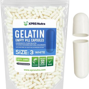 XPRS Nutra Cápsulas vacías de tamaño 3  1000 cápsulas vacías de gelatina  Cápsulas vacías de píldora  Relleno de cápsulas de bricolaje  Cápsulas de XPRS Nutra Cápsulas vacías de tamaño 3  1000 cápsulas vacías de gelatina  Cápsulas vacías de píldora  Relleno de cápsulas de bricolaje  Cápsulas de