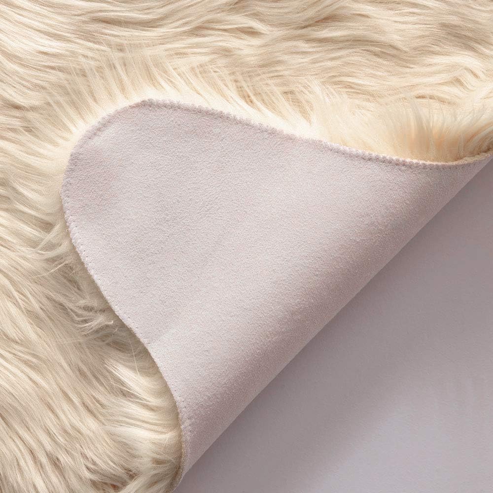 MIULEE – Tapete de pelo sintético de oveja, decorativo, supersuave, mullido, para poner al lado de la cama, sofá, suelo y habitación del bebé, 3 x 5