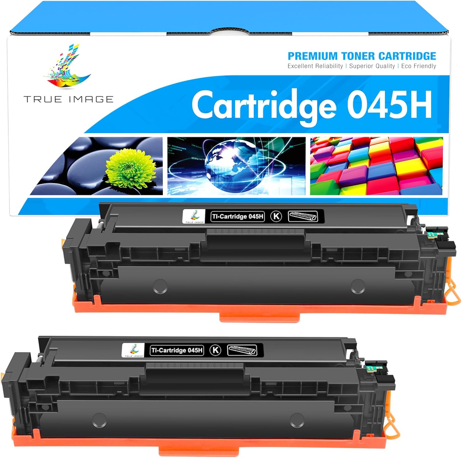 TRUE IMAGE Cartucho de tóner de repuesto compatible para Canon 045 045H MF634Cdw Color ImageCLASS MF632Cdw LBP612Cdw MF632 MF634 Tinta de impresora