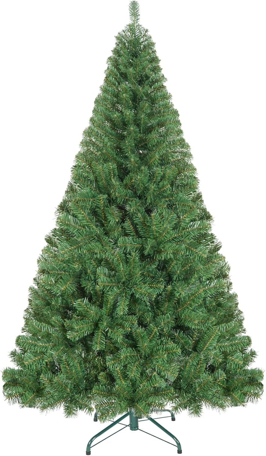 Árbol de Navidad artificial de 5 pies, árbol verde de Navidad para el hogar, oficina, vacaciones, fiesta, decoración interior y exterior, árbol de