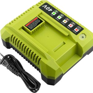 ADVTRONICS Cargador OP401 de iones de litio de 40 voltios compatible con batería Ryobi de 40 V OP4026 OP40201 OP40401 OP4050 OP4050A OP40501 OP40601 ADVTRONICS Cargador OP401 de iones de litio de 40 voltios compatible con batería Ryobi de 40 V OP4026 OP40201 OP40401 OP4050 OP4050A OP40501 OP40601