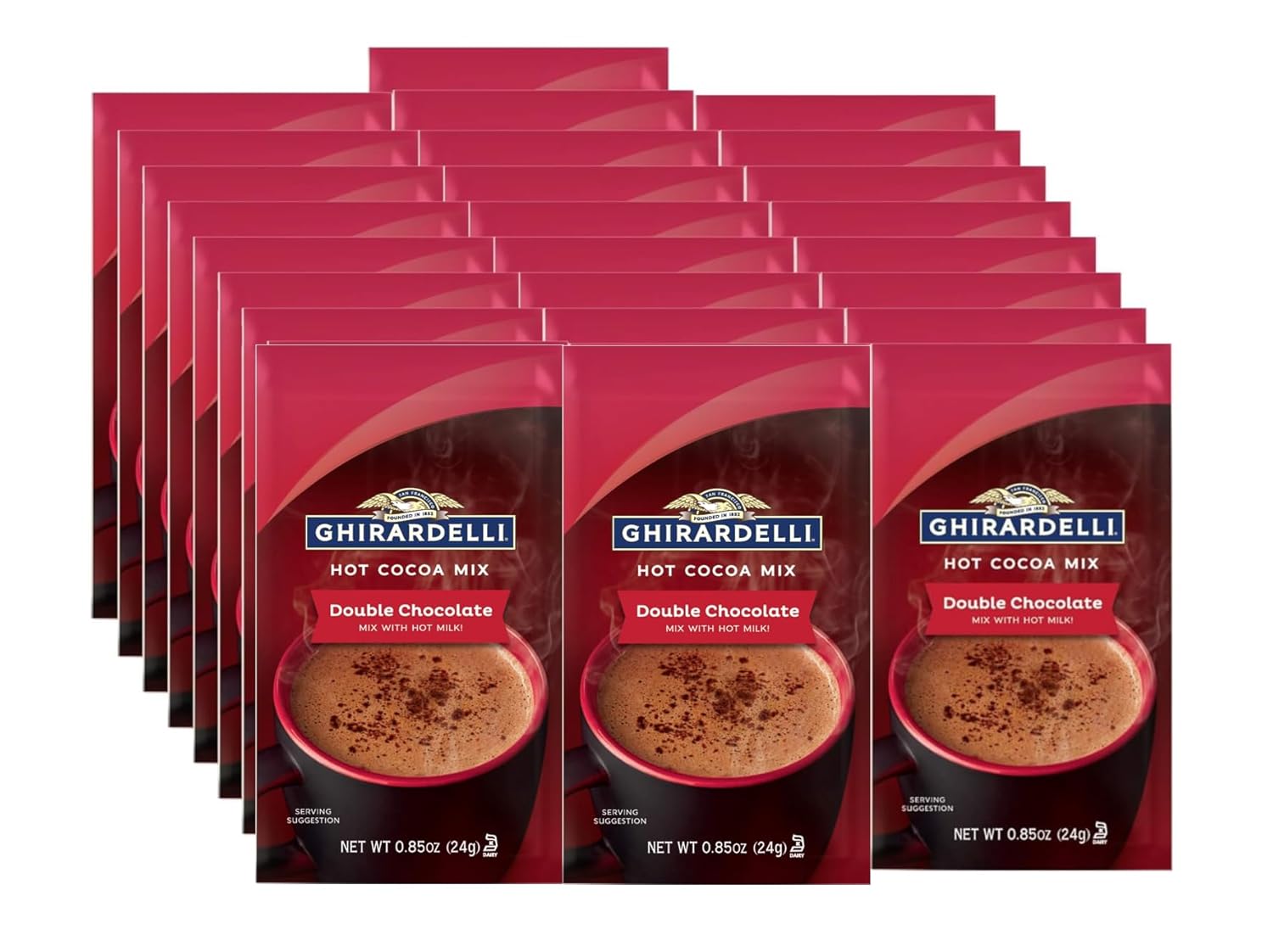 Ghirardelli – Mezcla de chocolate doble de chocolate caliente, paquetes de 0.85 onzas (paquete de 25)