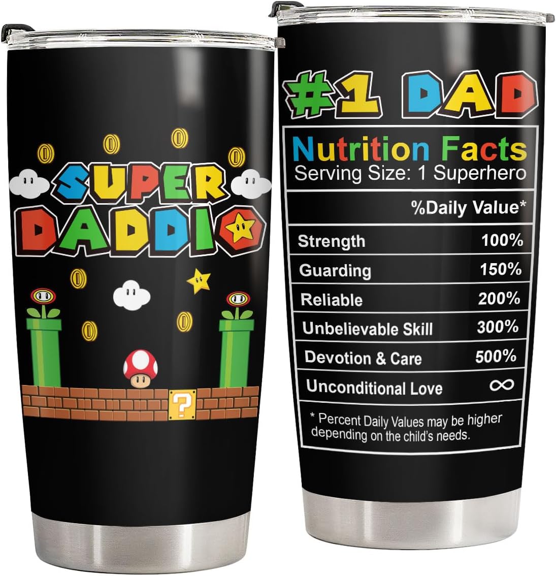 34HD Regalos para papá, vaso con tapa de acero inoxidable, taza de café de viaje para papá, taza para beber para papá, regalos del día del padre
