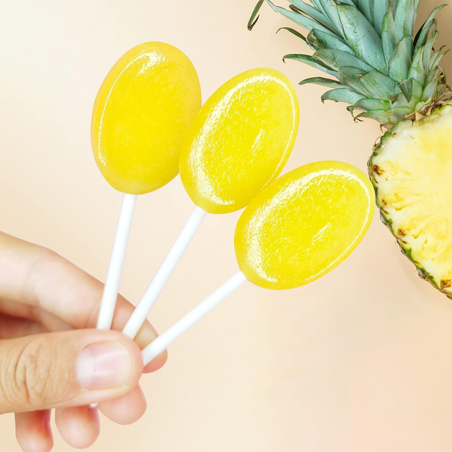 DC24 DAILY CARE Paletas sin azúcar con vitamina C, chupones saludables con xilitol, caramelo duro con sabor a fruta para niños, sin OMG, sin gluten,