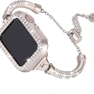 Secbolt – Correa y funda brillante compatible con Apple Watch Band de 1.50 pulgadas, 1.57 pulgadas, 1.61 pulgadas, 1.65 pulgadas, 1.73 pulgadas, Secbolt – Correa y funda brillante compatible con Apple Watch Band de 1.50 pulgadas, 1.57 pulgadas, 1.61 pulgadas, 1.65 pulgadas, 1.73 pulgadas,