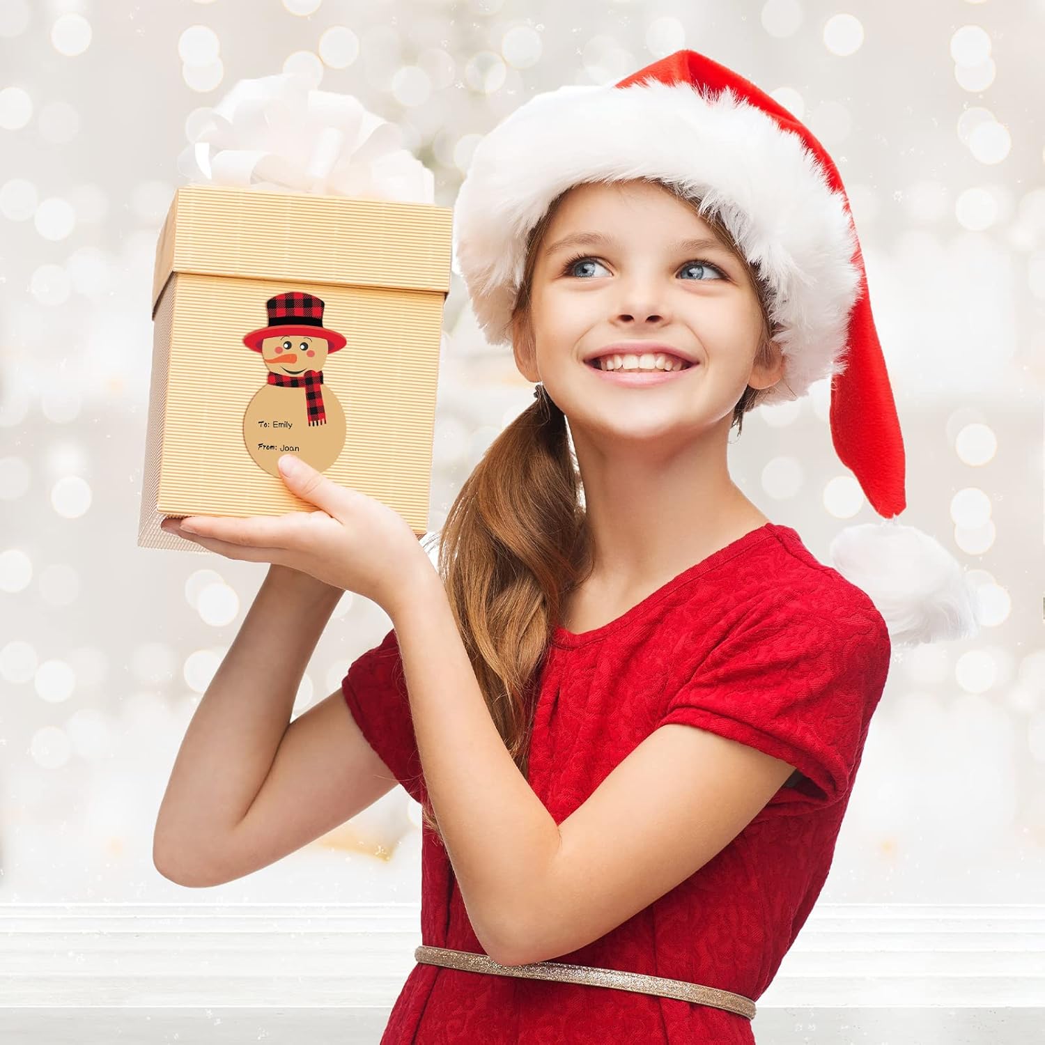 400 calcomanías de Navidad con patrón de muñeco de nieve diseñado para con calcomanías, etiquetas de regalo de Navidad, etiquetas de muñeco de nieve
