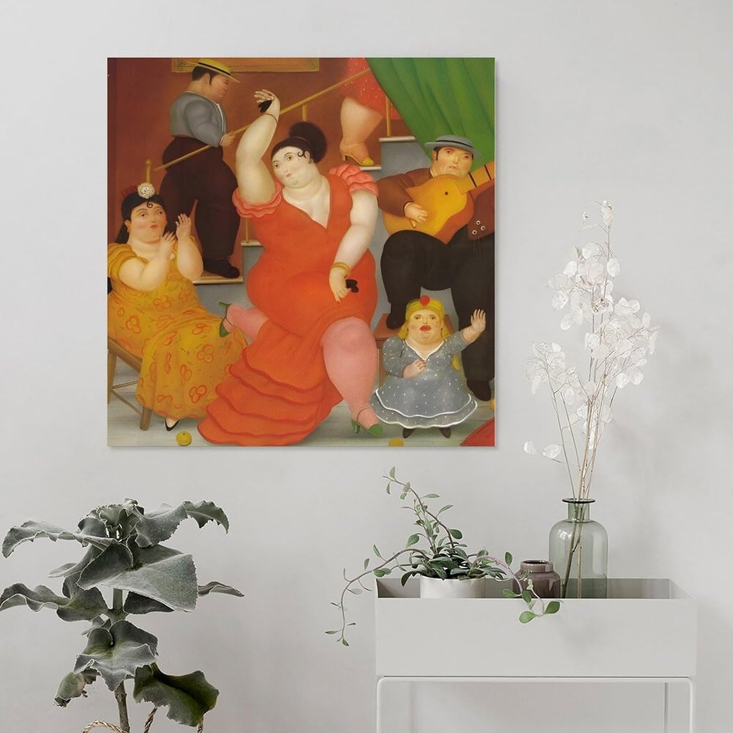 YWVWY Flamenco por Fernando Botero – Póster artístico de humor vívido y llamativo de cuerpo completo, póster para decoración del hogar, arte de