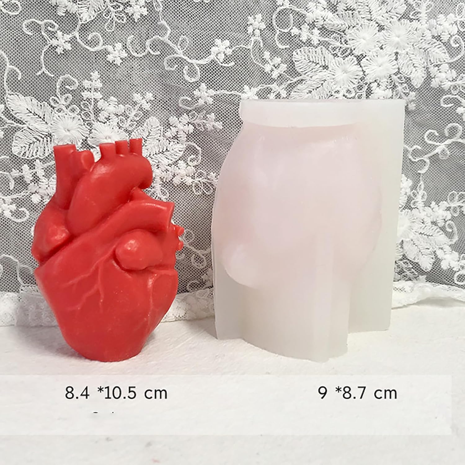 Molde de vela de órgano, molde de corazón, molde de vela cerebral, molde de resina de órgano, molde de arcilla, molde de fundición de resina para