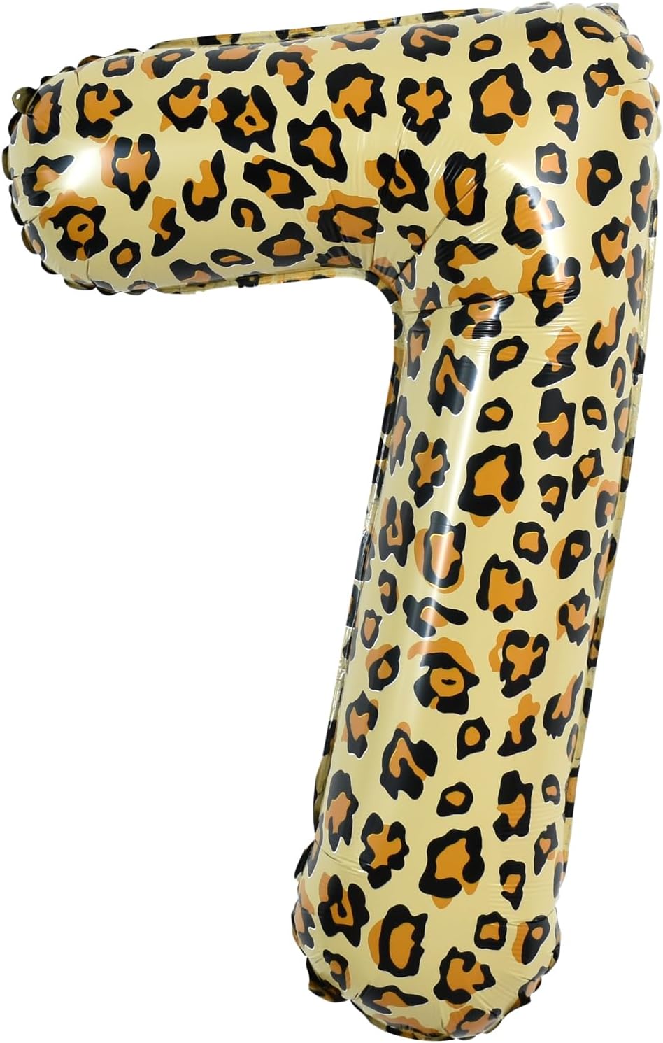 TONIFUL Globo grande de leopardo de 32 pulgadas con el número 7 de guepardo digital de siete globos de animales con temática de safari para fiestas