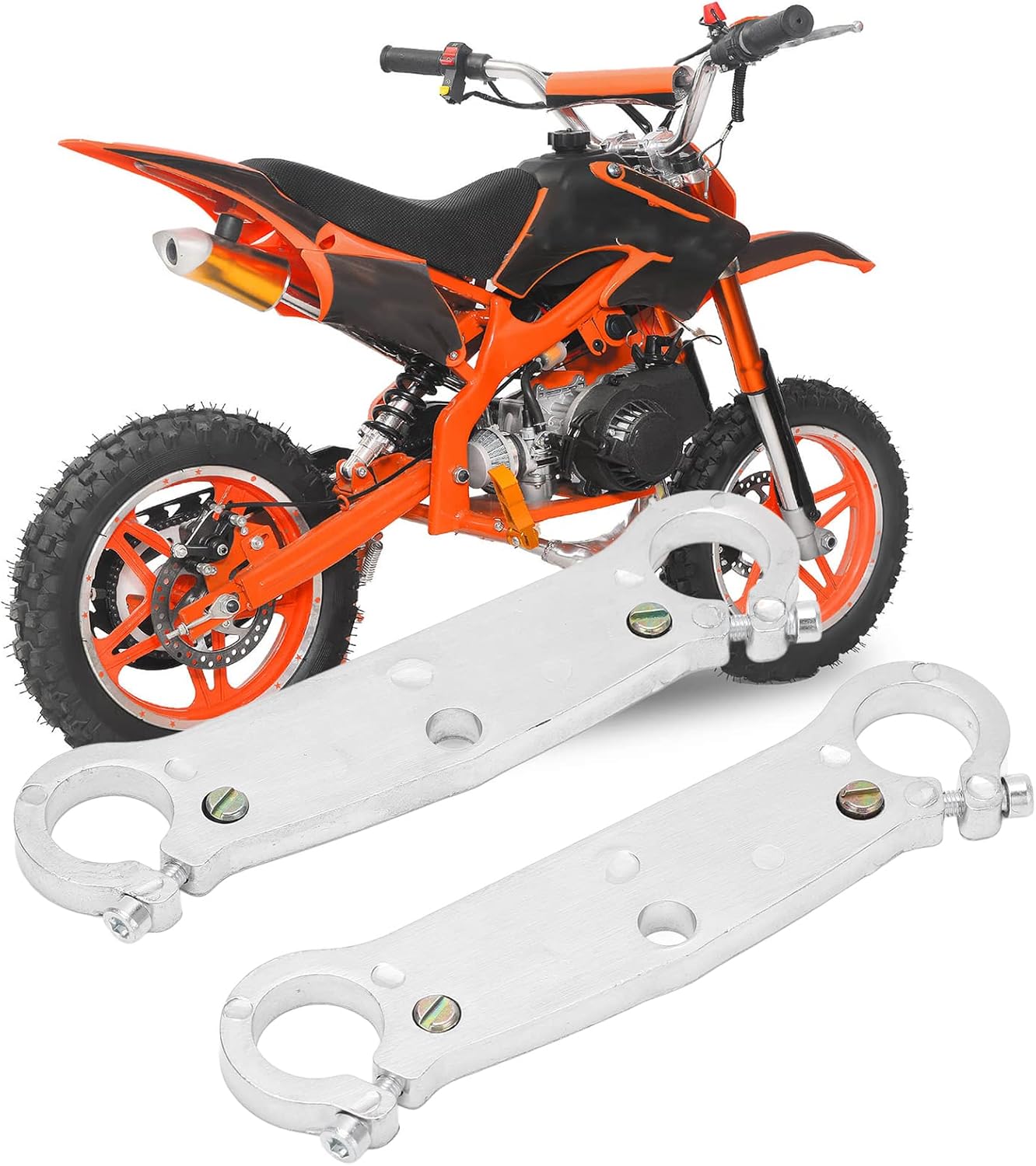 Par de horquillas delanteras de 0.866 in0.87 pulgadas de repuesto para 47cc 49cc Mini Motor Dirt Bike Motocicleta cortacésped piezas de repuesto