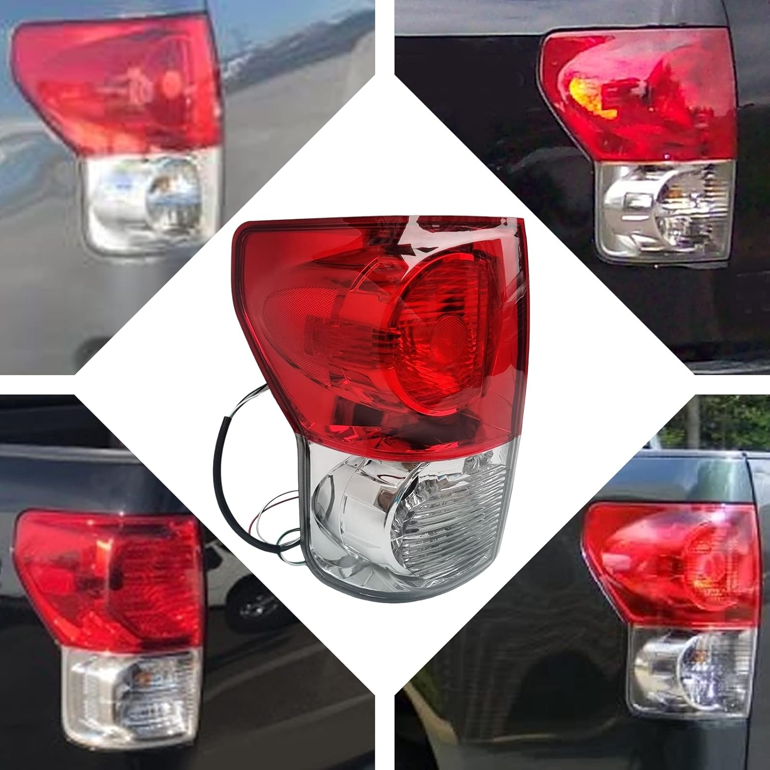 TBVECHI Luces traseras para Toyota Tundra 2007 2008 2009 trasera izquierda conductor luces de freno traseras montaje luces traseras reemplazo
