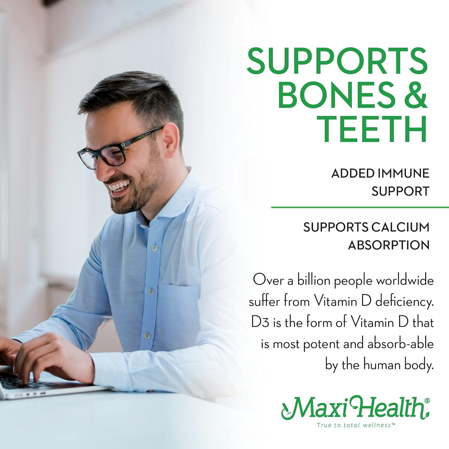 Maxi Health D3 3000 (180 geles líquidos, geles líquidos)