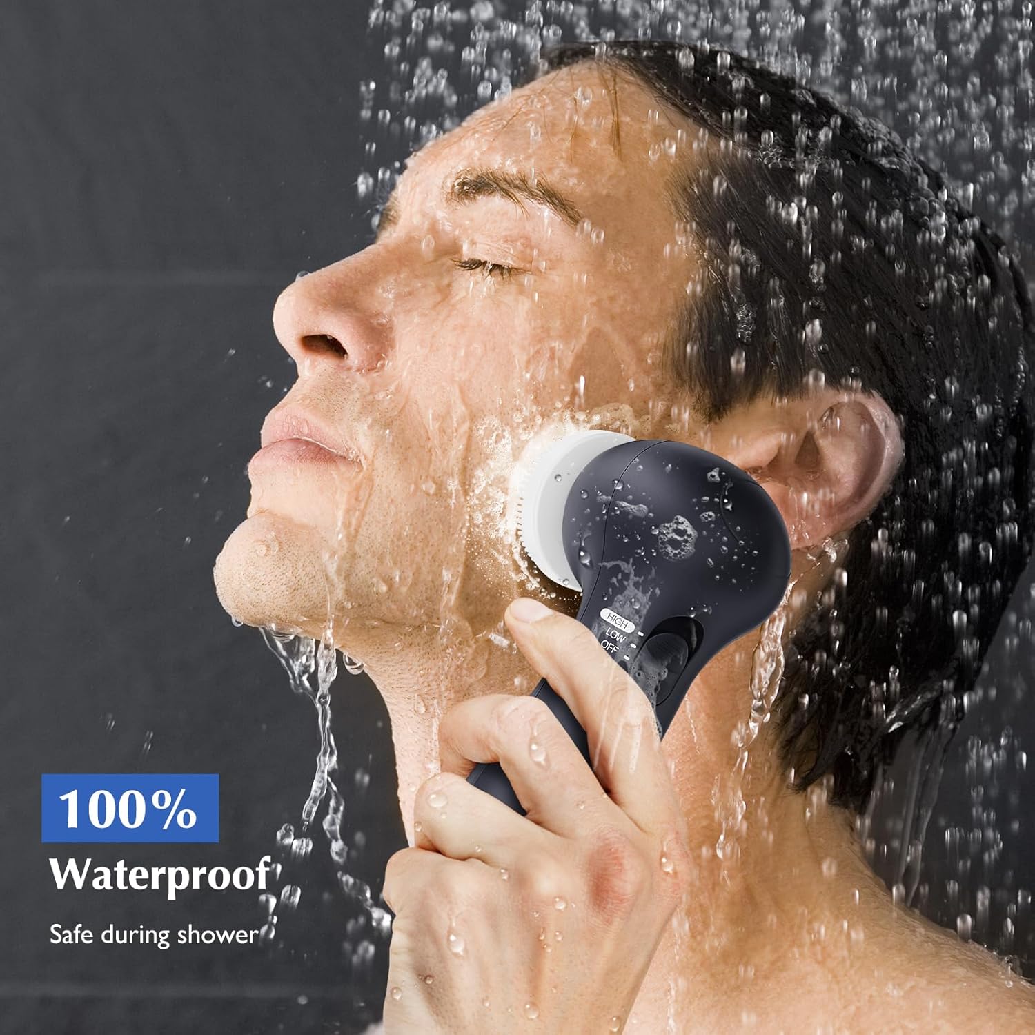 Cepillo de limpieza facial COSLUS 7 en 1 JBK-D Dispositivo limpiador eléctrico giratorio exfoliante impermeable de limpieza profunda, máquina