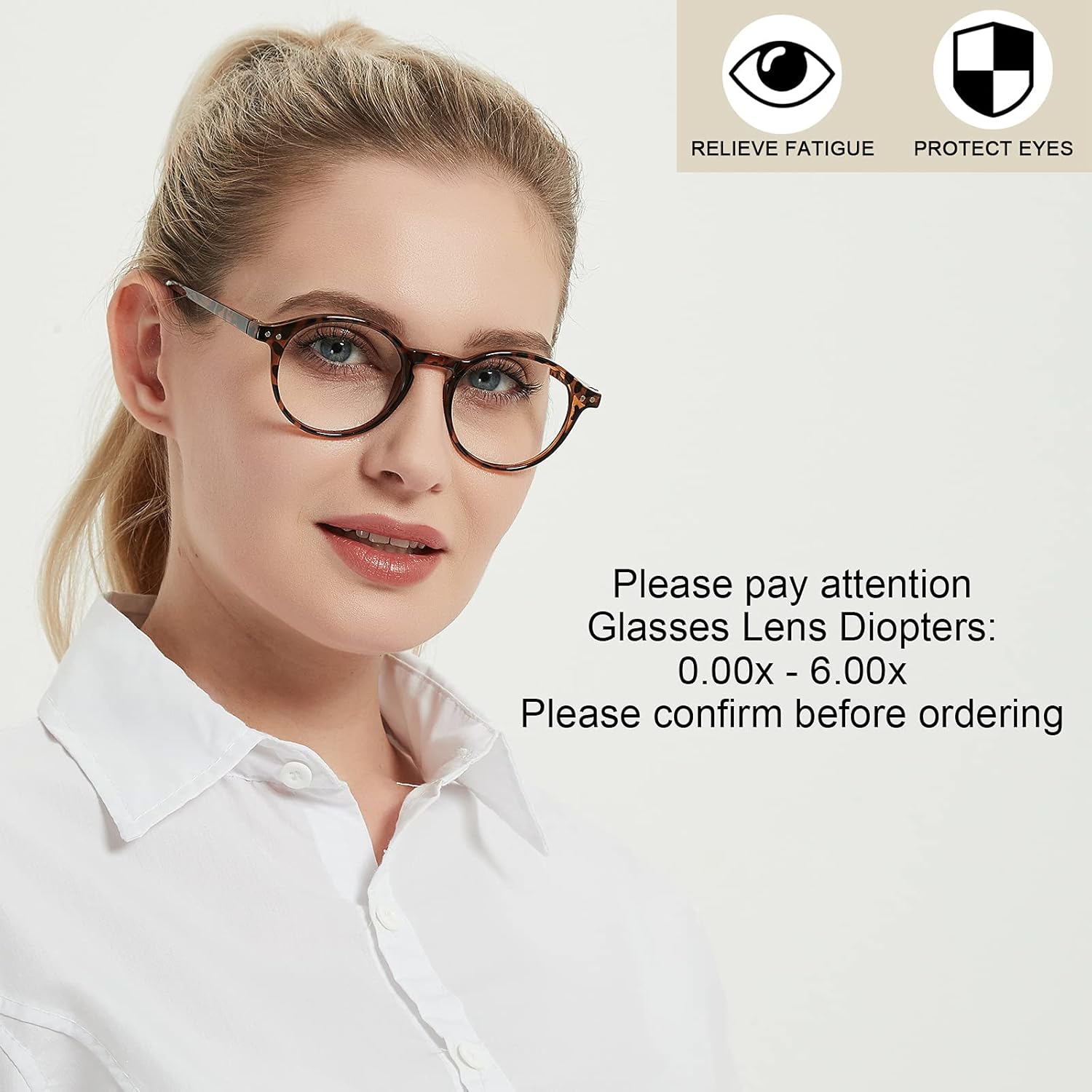 WEMOOTANTS Gafas de lectura redondas para mujer, retro, lectoras nerd, ligeras, modernas, 100, 125, 150, 175, 200, 225, 250, 275, 300, 325, 350,