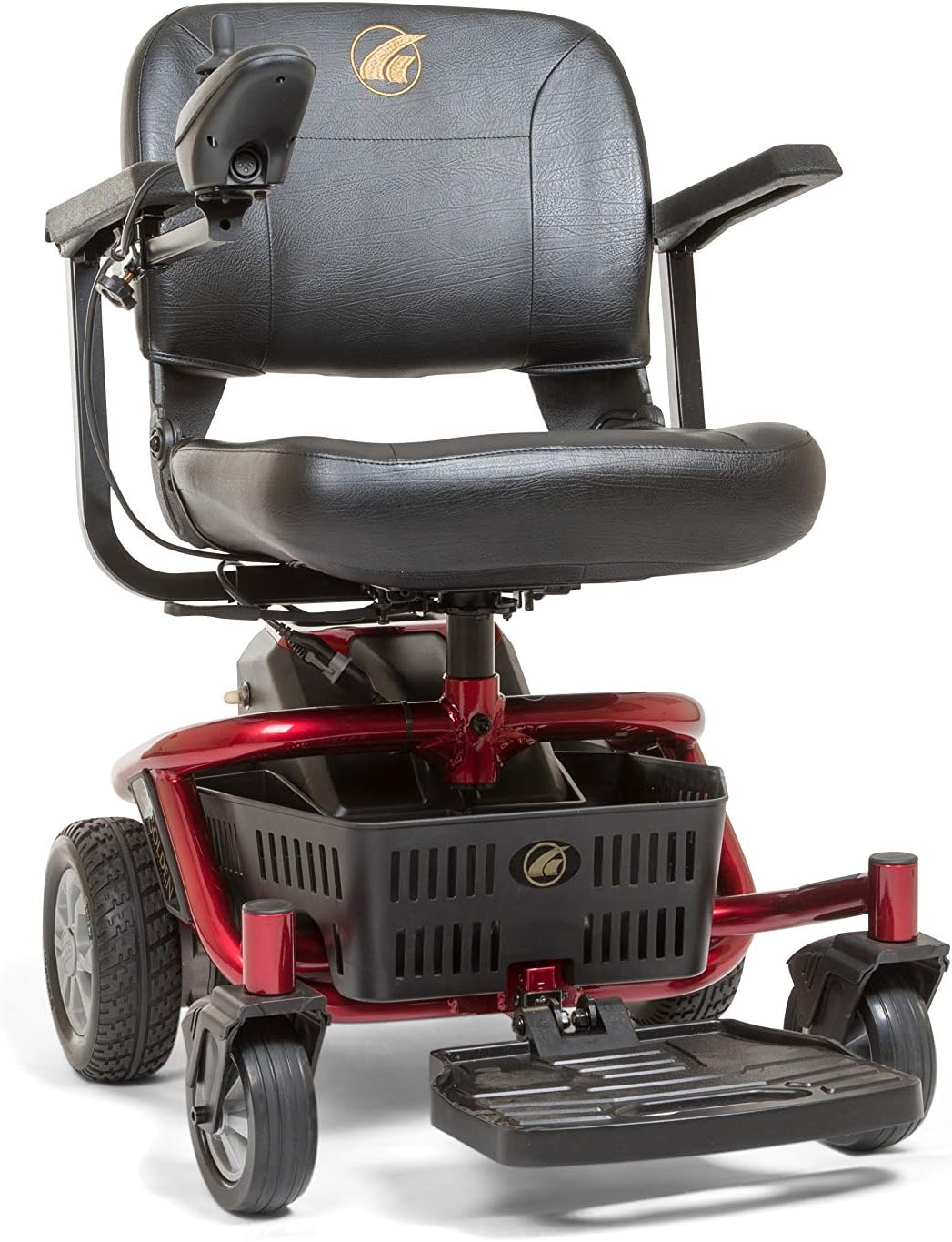 Golden Technologies New LiteRider Envy Silla de ruedas eléctrica, color rojo, asiento de 20 pulgadas
