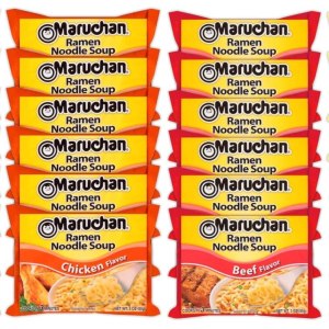 Maruchan Ramen – Mezcla variada de sopa de fideos instantáneos, 24 paquetes, 4 sabores Paquete de 6 carne de res, 6 paquetes de pollo asado, 6 Maruchan Ramen – Mezcla variada de sopa de fideos instantáneos, 24 paquetes, 4 sabores Paquete de 6 carne de res, 6 paquetes de pollo asado, 6