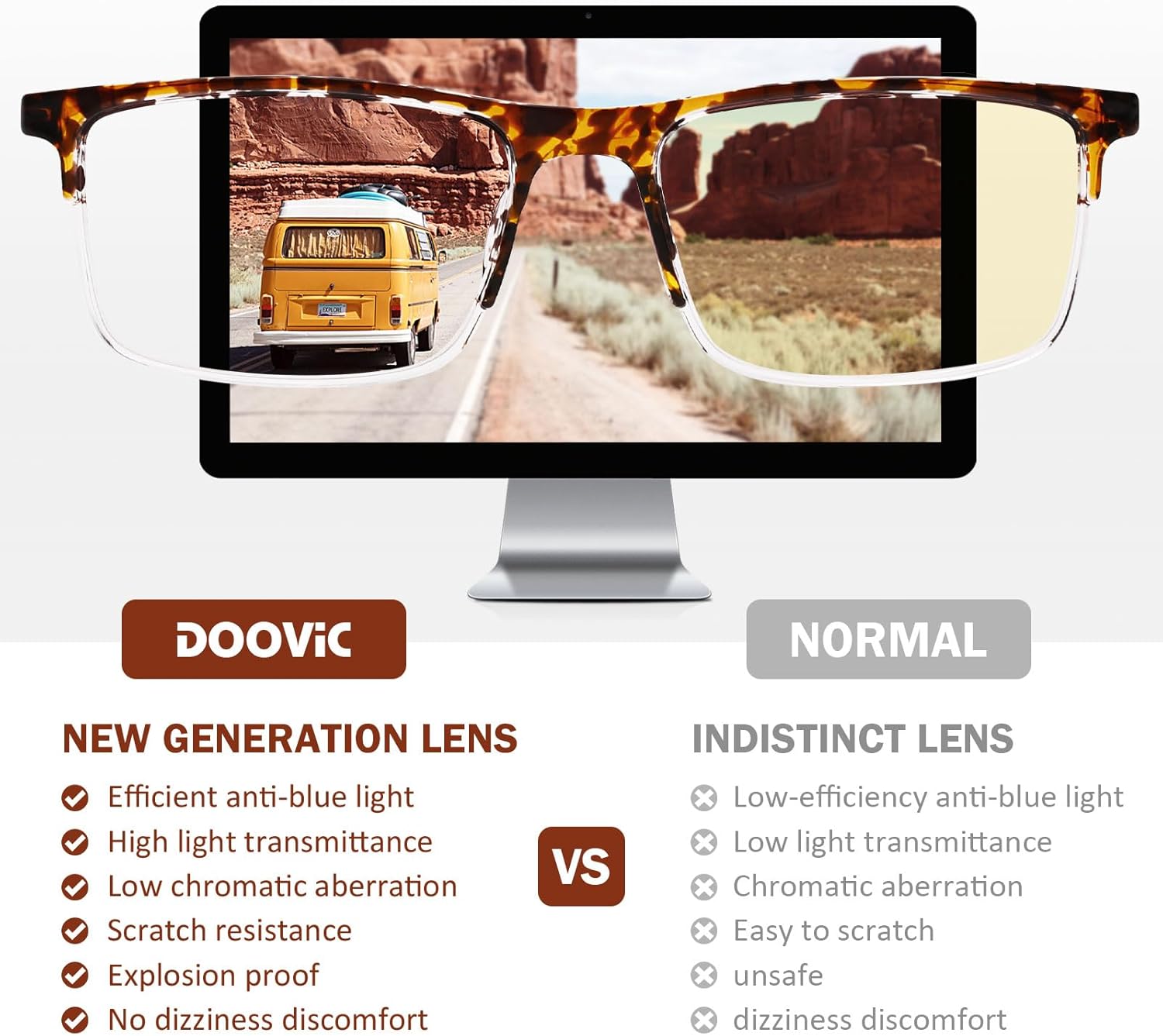DOOViC Paquete de 4 lentes de lectura con bloqueo de luz azul, flexibles y ultraligeros para hombres y mujeres