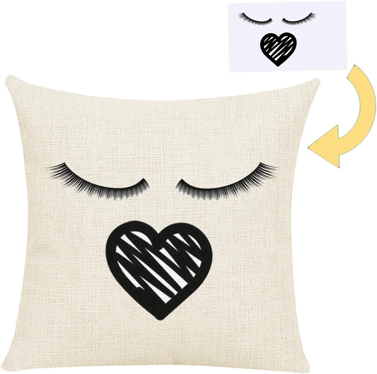 Funda de almohada de lino de 16 x 16 pulgadas, 4 fundas de almohada de lino para sofá, proyectos de vinilo, impresión personalizada de prensa de