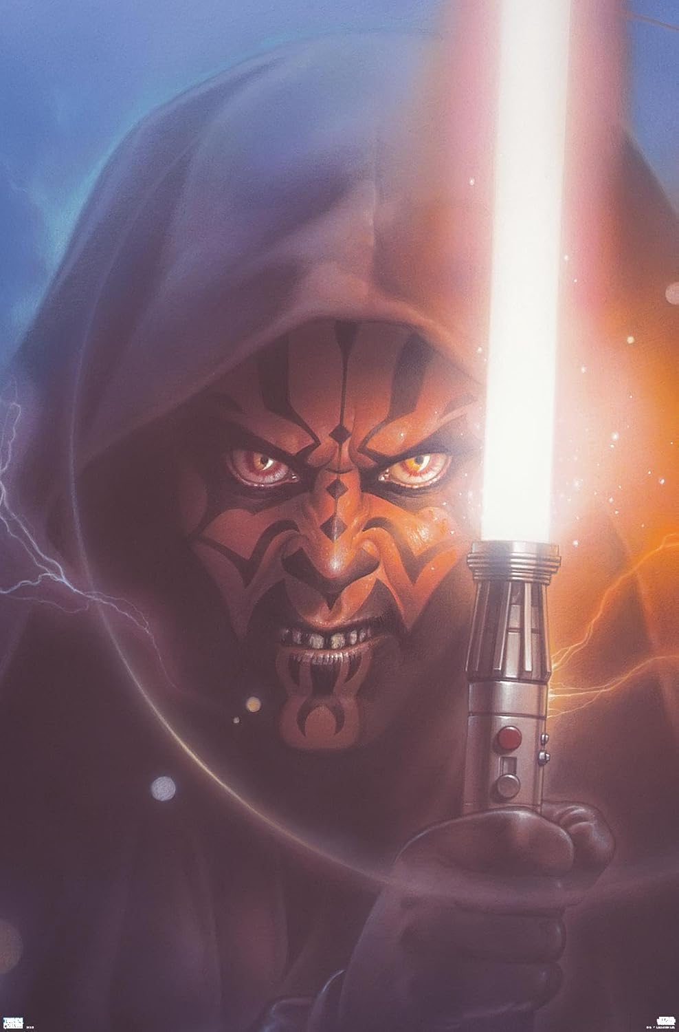 Trends International Star Wars The Phantom Menace – Póster de pared con sable de luz de Darth Maul