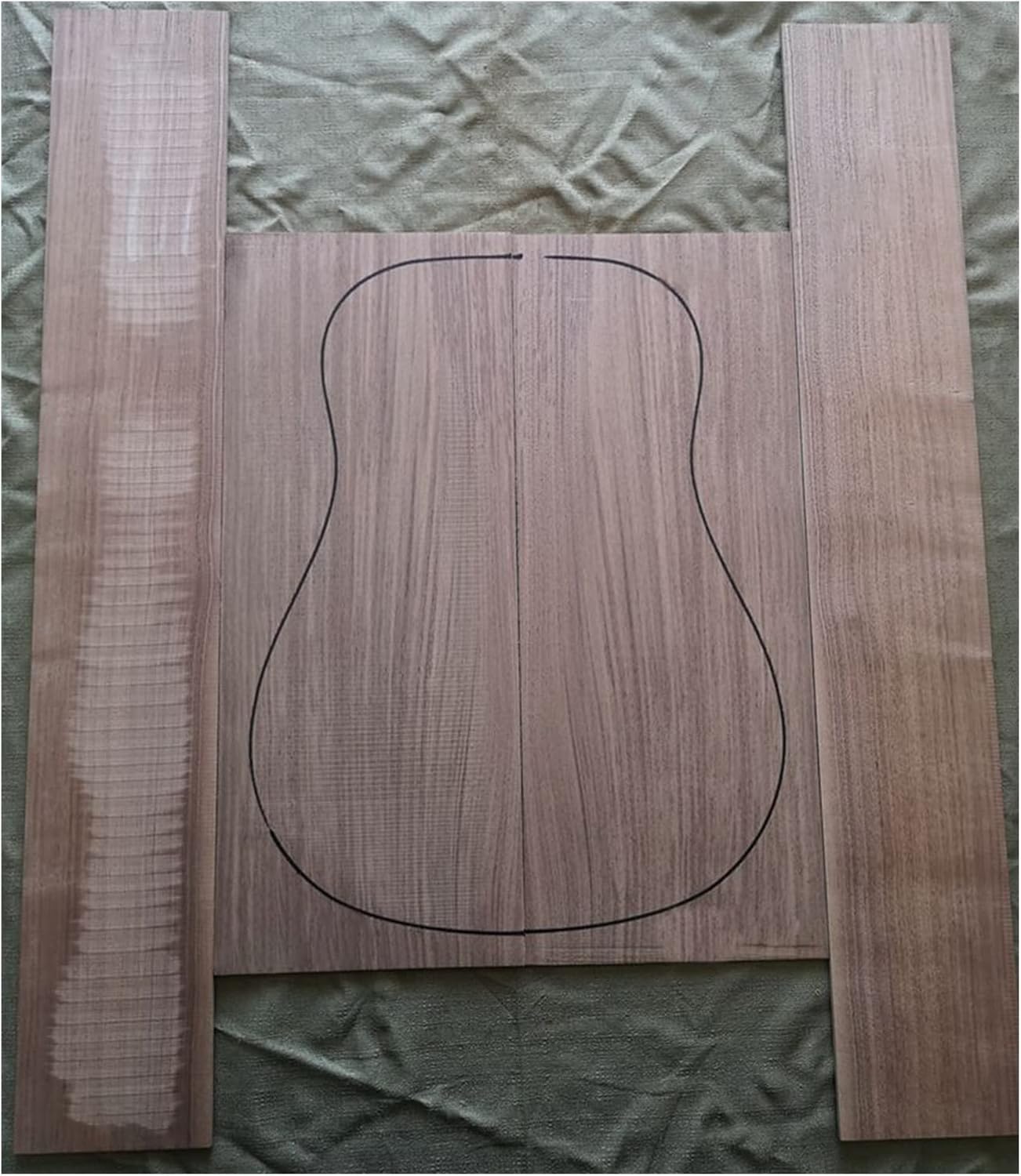 1 juego de parte trasera y lateral de guitarra, panel de guitarra de 41 pulgadas, material de fabricación de guitarra, kit de guitarra de bricolaje