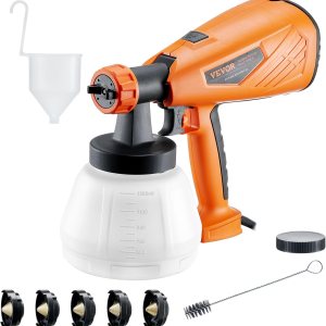 VEVOR Pulverizador eléctrico de pintura con contenedor de 44.0 fl oz, pistola de pulverización HVLP de 700 W con 5 boquillas de cobre, ideal para VEVOR Pulverizador eléctrico de pintura con contenedor de 44.0 fl oz, pistola de pulverización HVLP de 700 W con 5 boquillas de cobre, ideal para