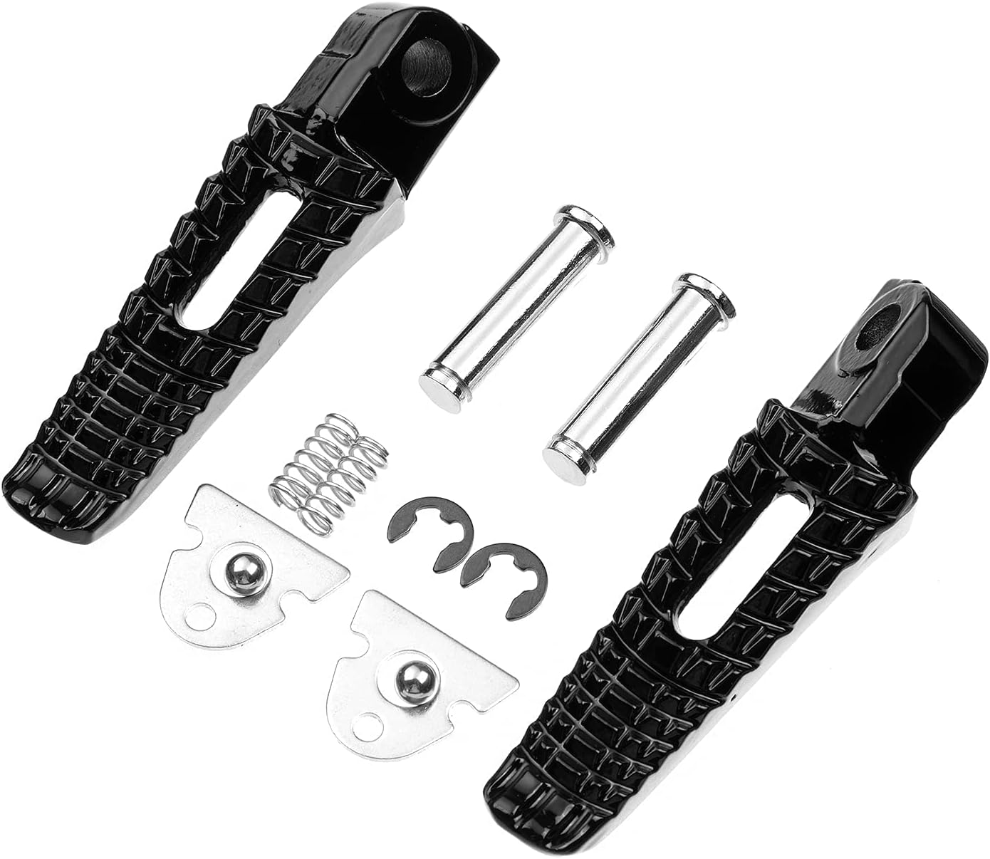 Estriberas de pie trasero Pedal para Suzuki GSXR600 GSXR750 GSXR1000 B-King (clavijas traseras, negro)