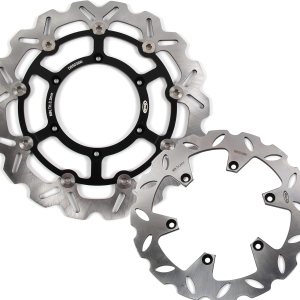 Arashi Rotores de discos de freno delanteros y traseros para Suzuki DRZ400SM DR-Z400SM 2005-2021 Piezas de repuesto de motocicleta DRZ DR-Z 400 Arashi Rotores de discos de freno delanteros y traseros para Suzuki DRZ400SM DR-Z400SM 2005-2021 Piezas de repuesto de motocicleta DRZ DR-Z 400