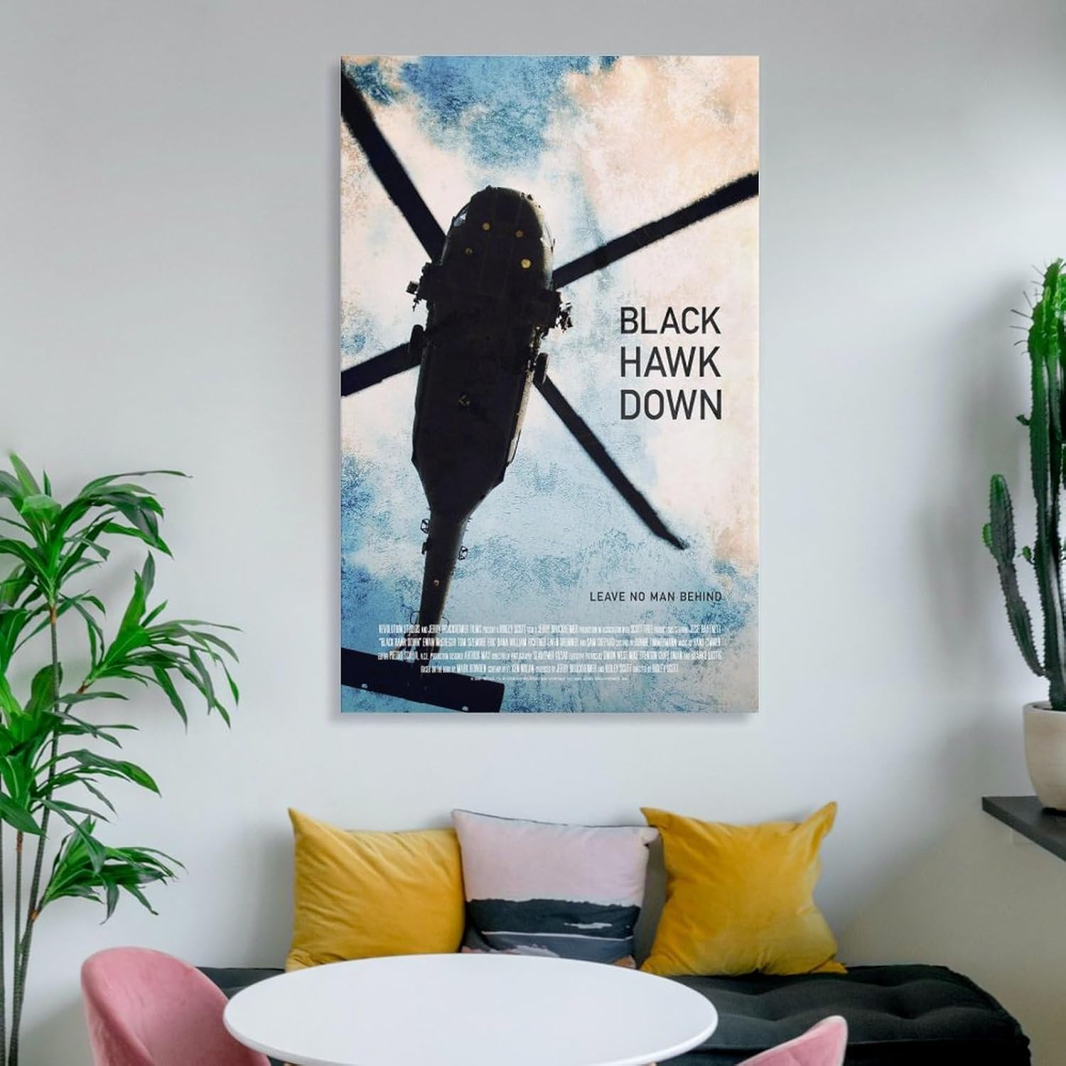 Póster de película de guerra, diseño de halcón negro, decoración de habitación, 3 pinturas artísticas de pared, lienzo, decoración de pared,