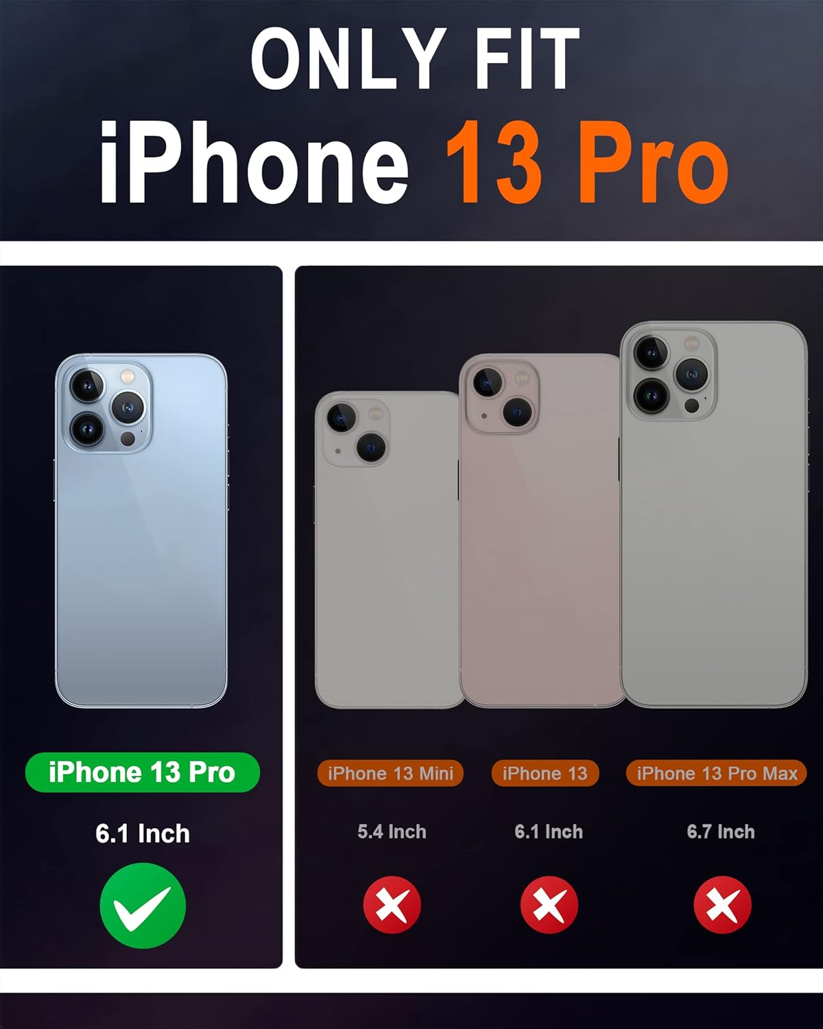 SHIELDON Funda para iPhone 13 Pro 5G 2021, funda de piel auténtica, soporte para tarjetas, bloqueo RFID, funda magnética a prueba de golpes,