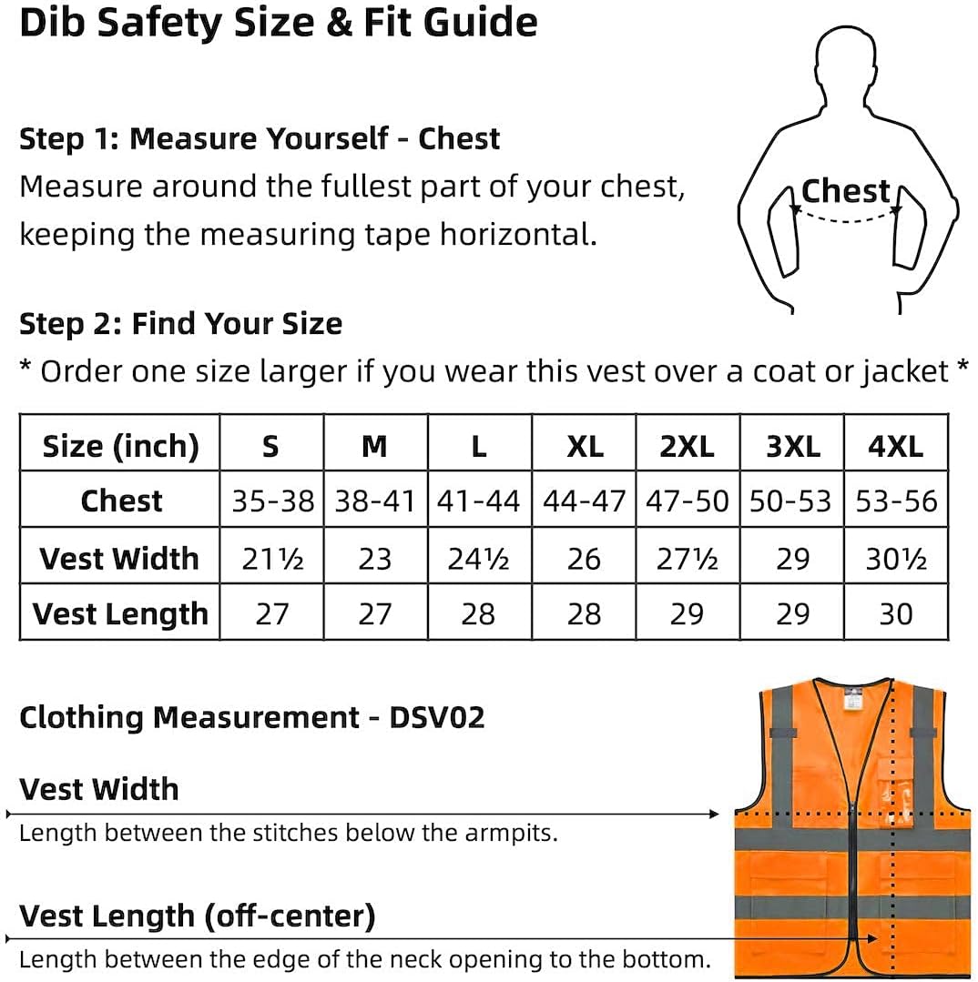 Chaleco de seguridad reflectante de alta visibilidad, clase 2 ANSI, con bolsillos y cremallera, ideal para trabajo en la construcción, de alta