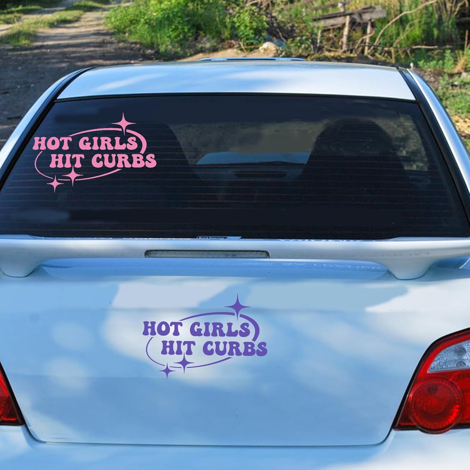 2 calcomanías de automóvil para niñas calientes, calcomanías de automóvil y calcomanías para mujer, divertidas calcomanías de parachoques,
