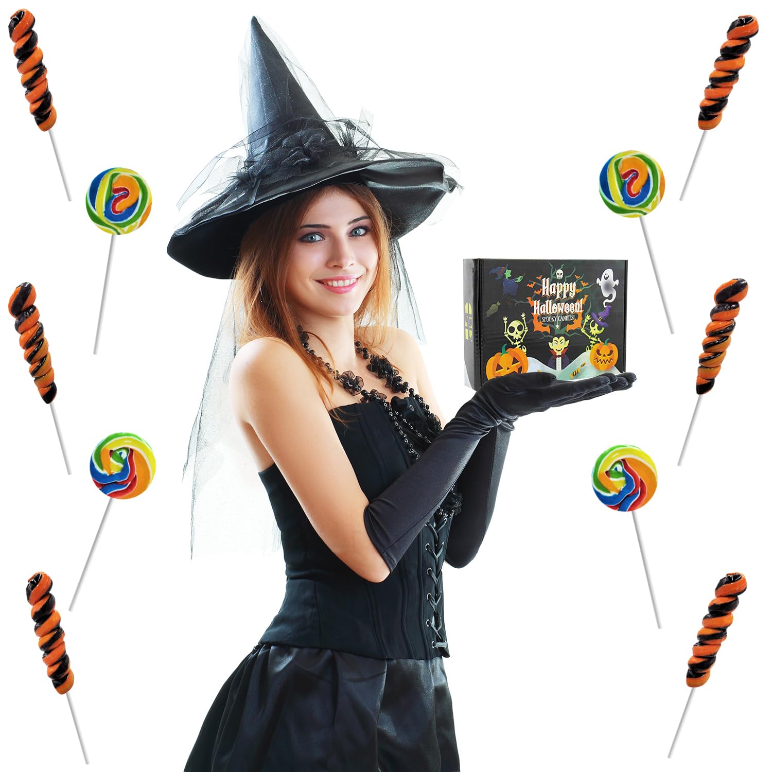 Fruidles Paleta variada de remolinos de Halloween, sabor a fruta mixta, envuelta individualmente (paquete de 12)