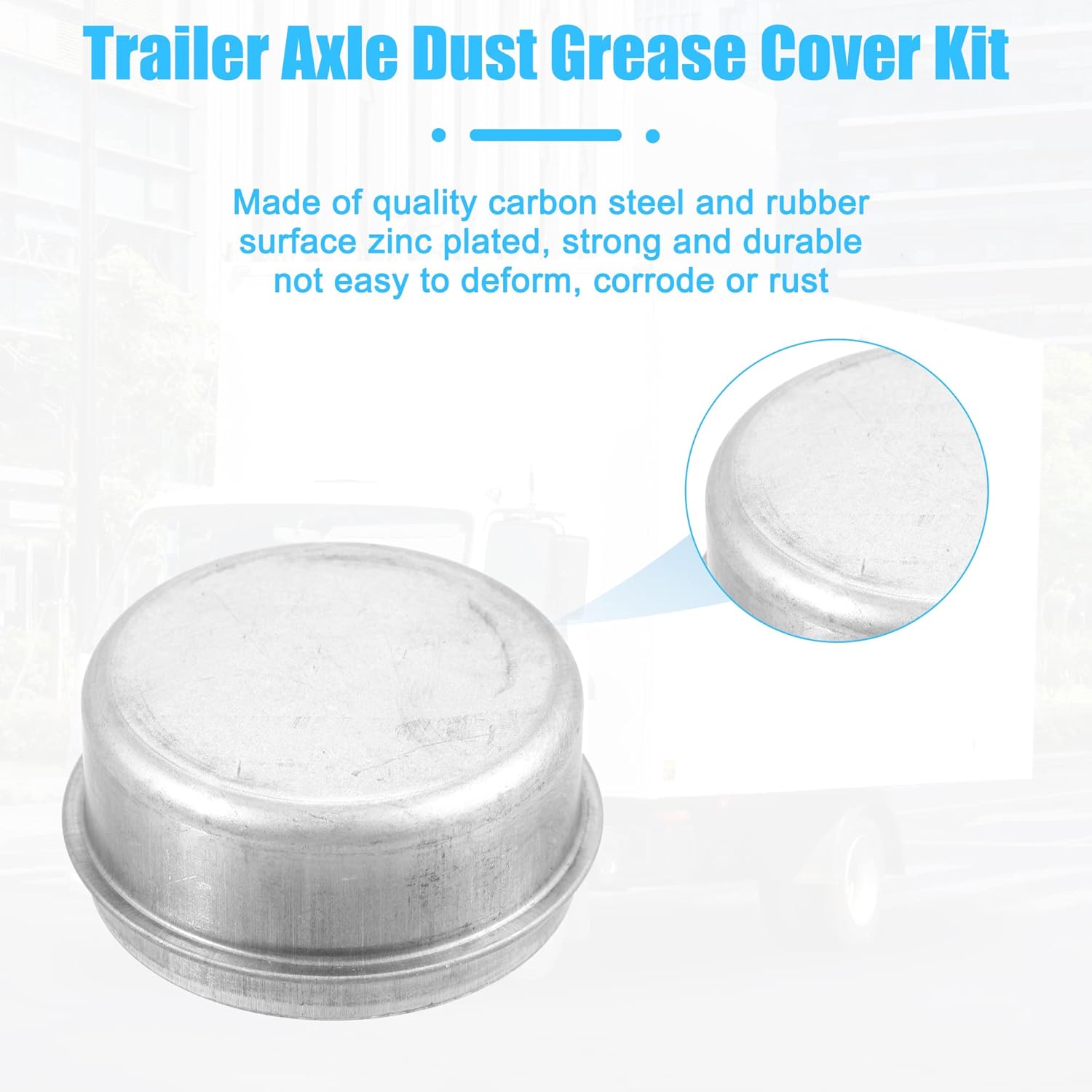 X AUTOHAUX 4 unids 2.72 “Remolque Eje Tapa Antipolvo Copa Cubierta de grasa para Dexter EZ Lube Remolque Camper 7000 a 8000 Lb Eje Rueda Hub Cojinete