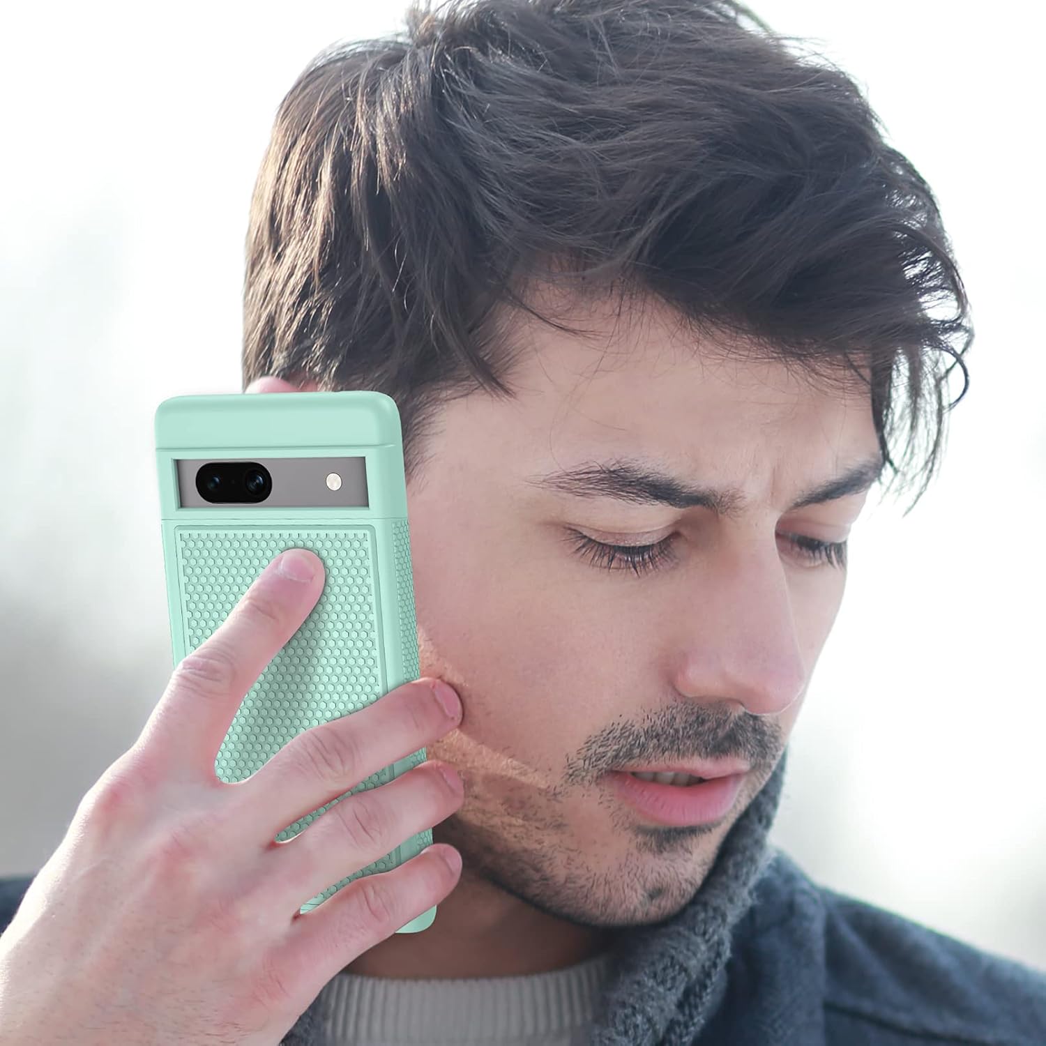 FNTCASE Funda para Google Pixel 7a funda protectora de doble capa resistente para teléfono celular, resistente a prueba de golpes, con parte trasera