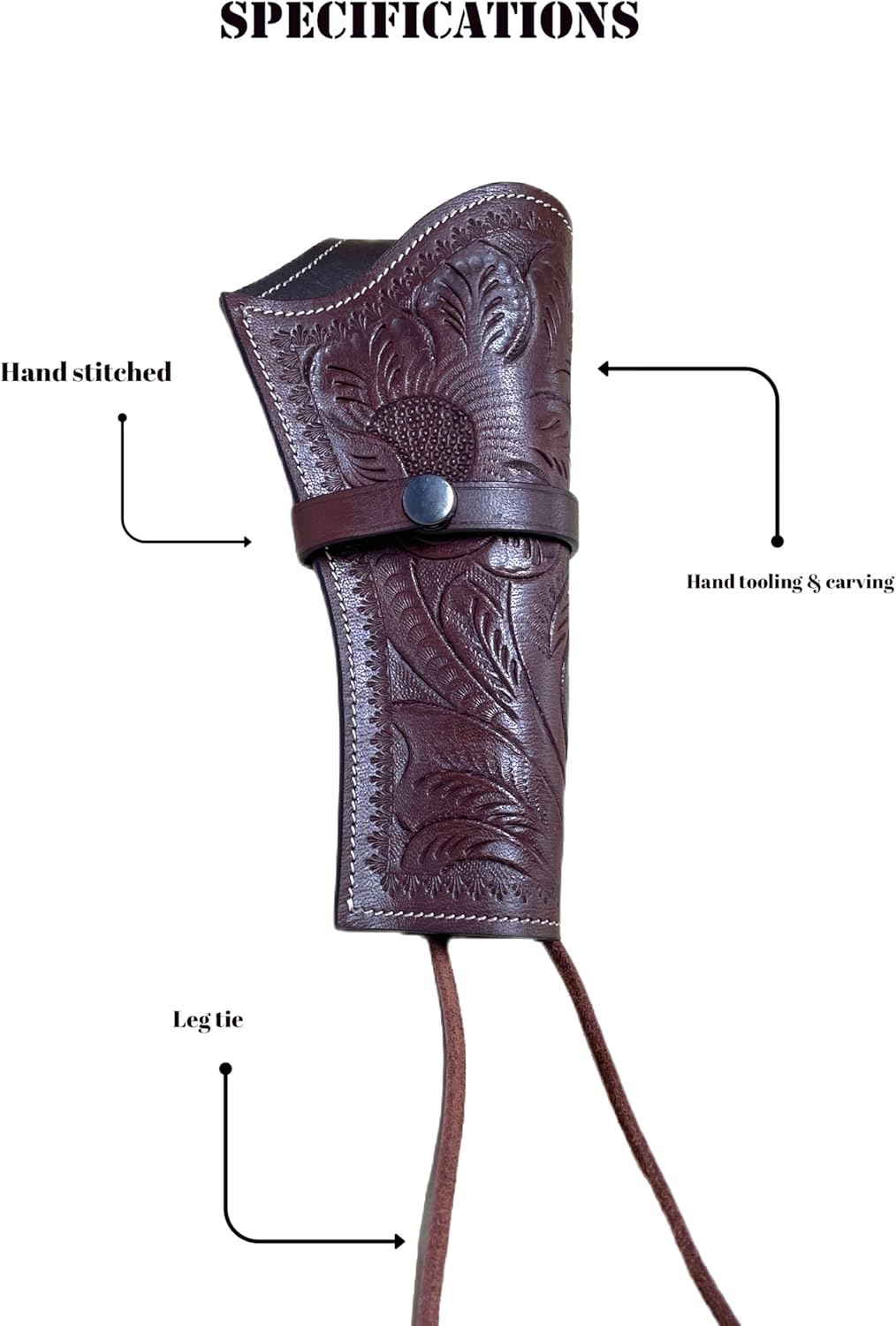 Funda para pistola vaquera con herramientas para revólveres de barril de 4 a 8 pulgadas, funda para pistola occidental, funda de extracción cruzada