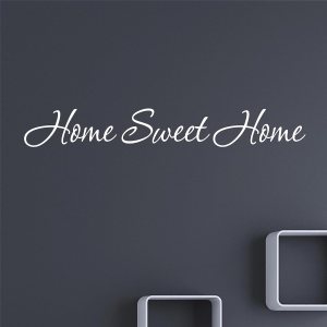 Vinyl Quote Me Home Sweet Home – Adhesivo de vinilo para pared, decoración de sala de estar, color blanco Vinyl Quote Me Home Sweet Home – Adhesivo de vinilo para pared, decoración de sala de estar, color blanco