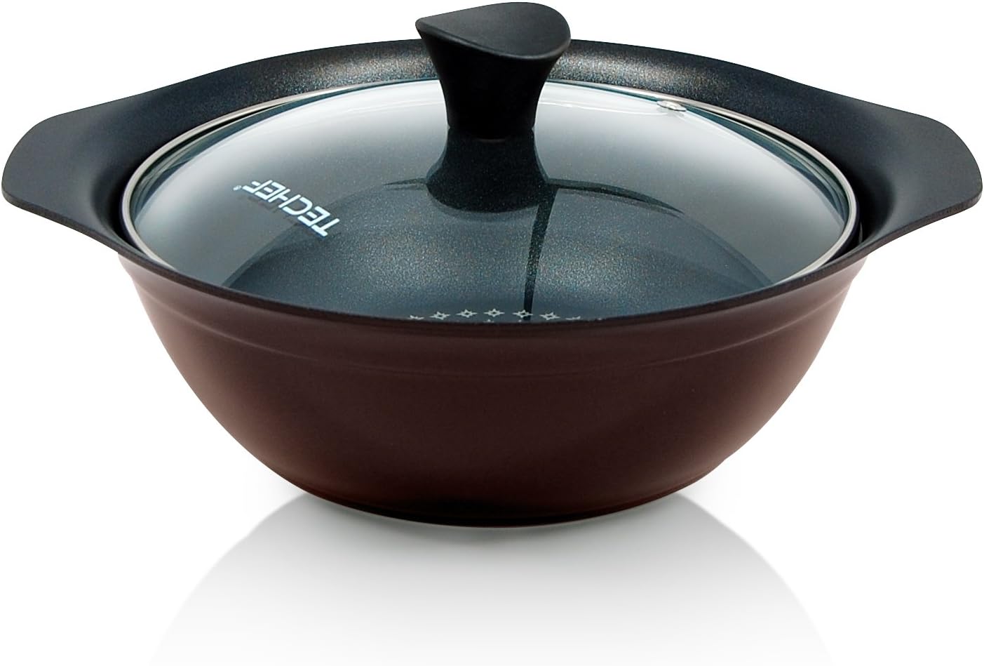 TECHEF – Colección Blooming FlowerOlla de sopa con tapa de vidrio (2 cuartos de galón)