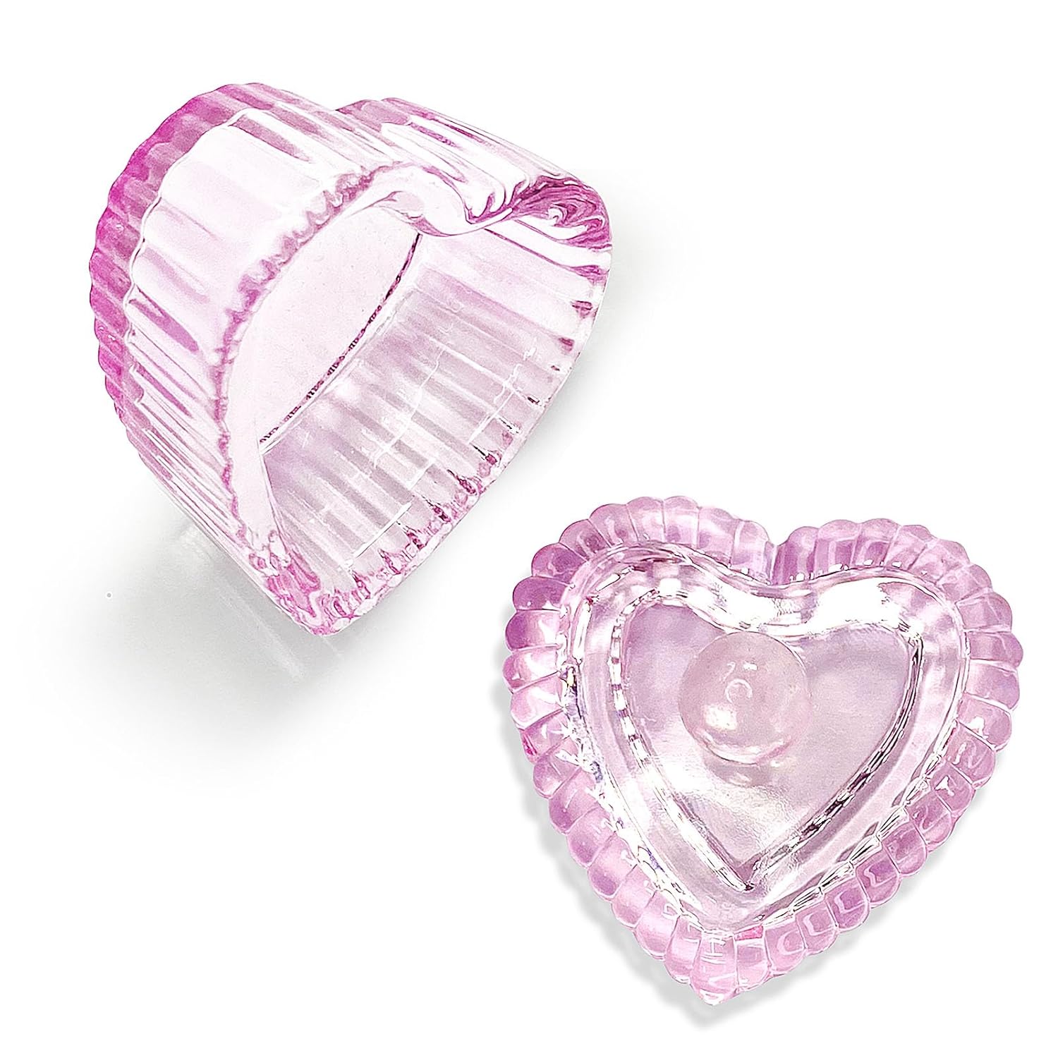 Crystal Sweet Heart Shape Acrílico Liquid Powder Glass Dappen Dish Vaso de vidrio con tapa Tazón de tapa para arte de uñas acrílicas, kit