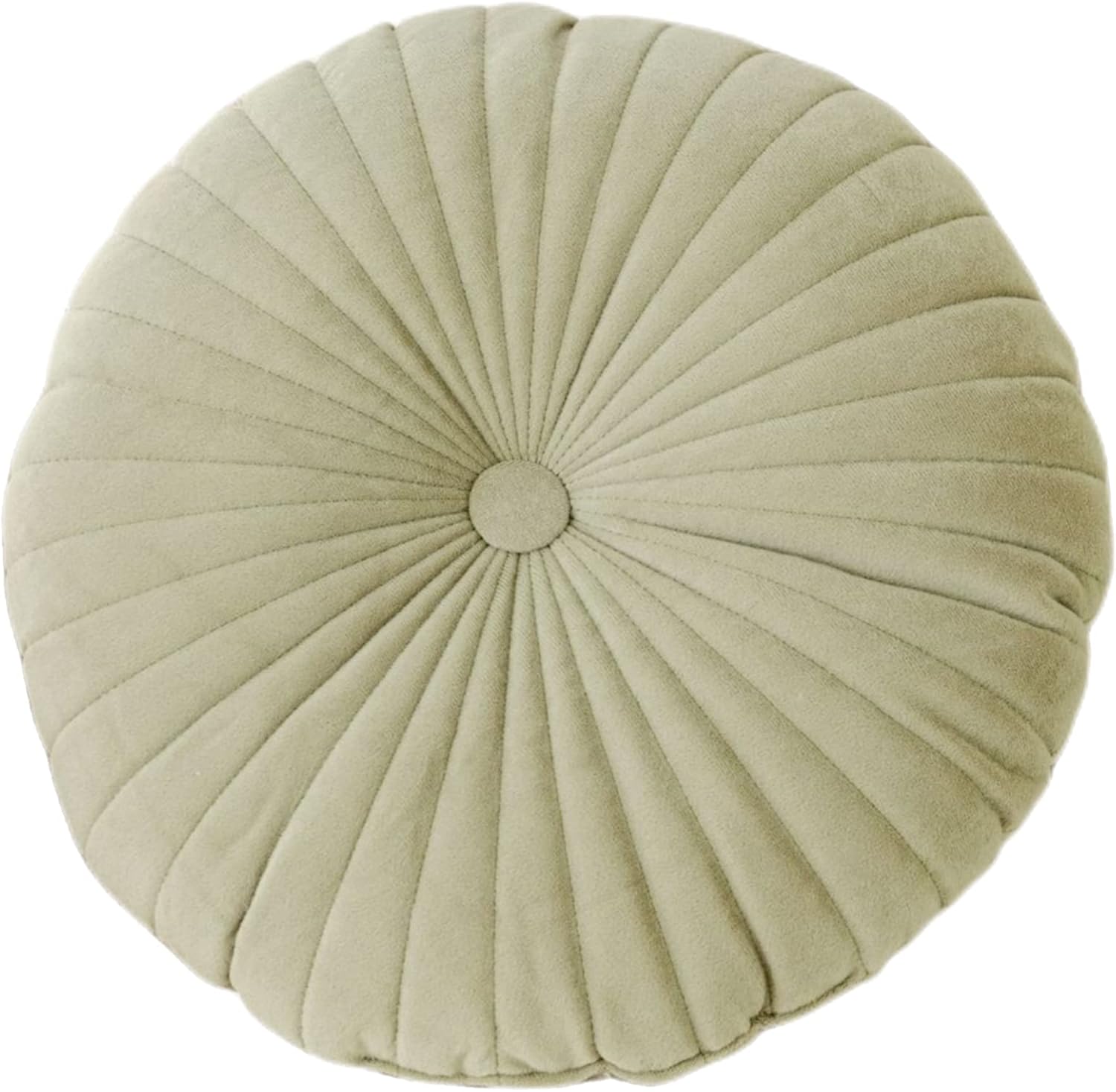 HXIYAN Almohada circular de terciopelo para decoración del hogar, sofá, silla, cojín de cama (15.7 pulgadas, verde)