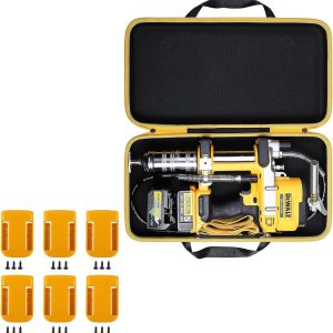 khanka Funda rígida para pistola de grasa Dewalt DCGG571M1DCGG571B + soporte de batería de repuesto para batería Dewalt 20V60V Max XR, capacidad khanka Funda rígida para pistola de grasa Dewalt DCGG571M1DCGG571B + soporte de batería de repuesto para batería Dewalt 20V60V Max XR, capacidad